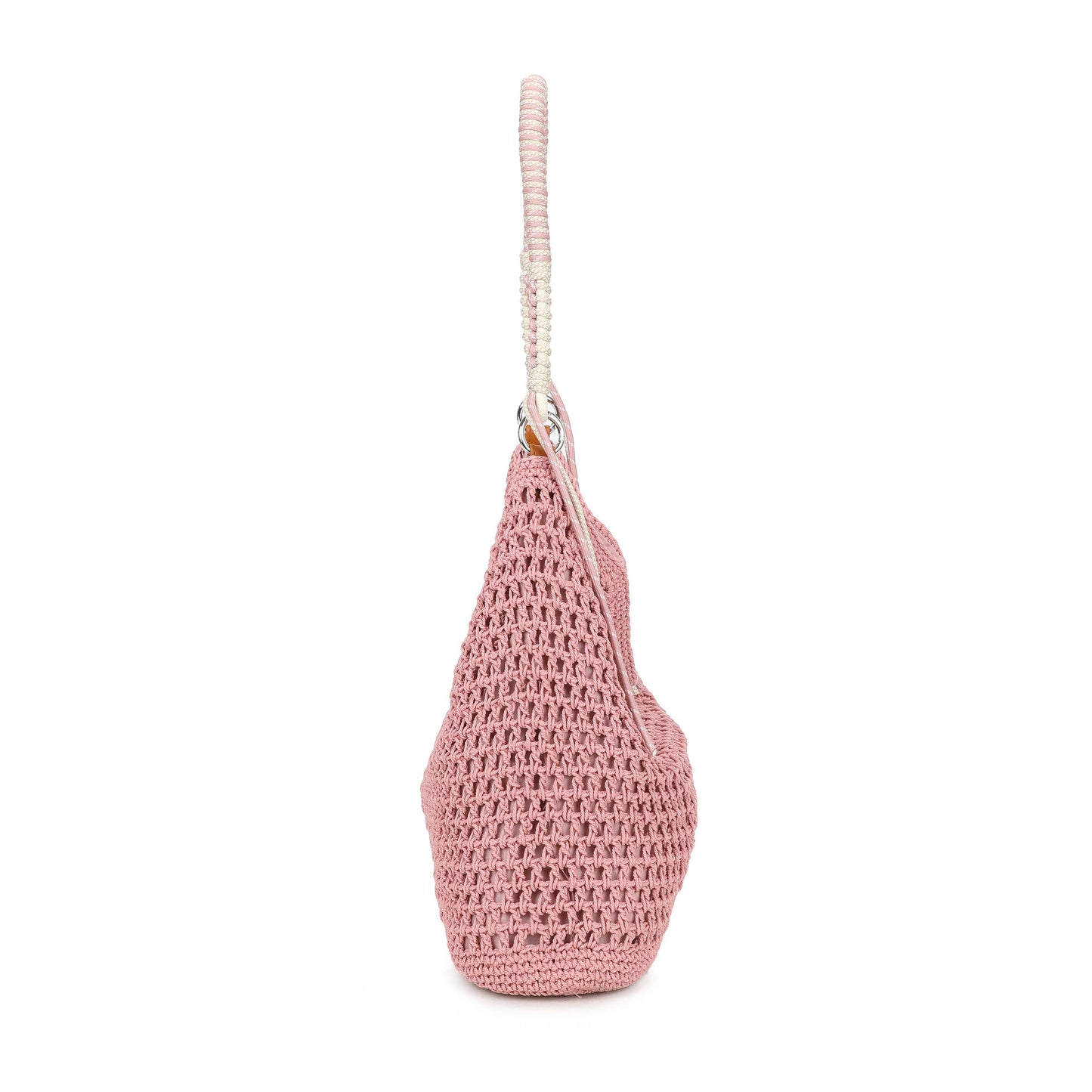 Crochet Hobo Bag with Rope Handle Detail