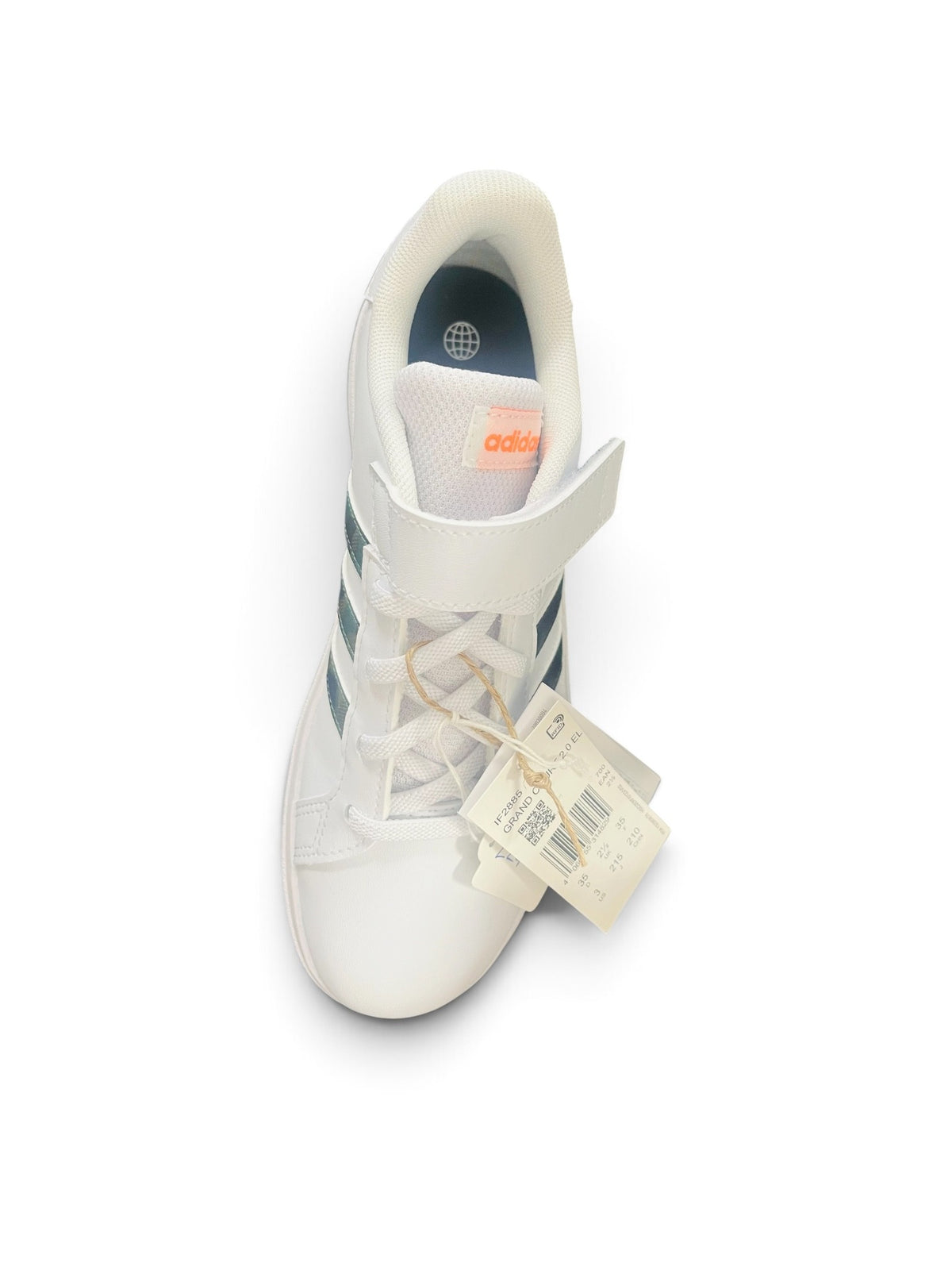 Adidas Grand Court 2.0 White with Army stripes Trainers