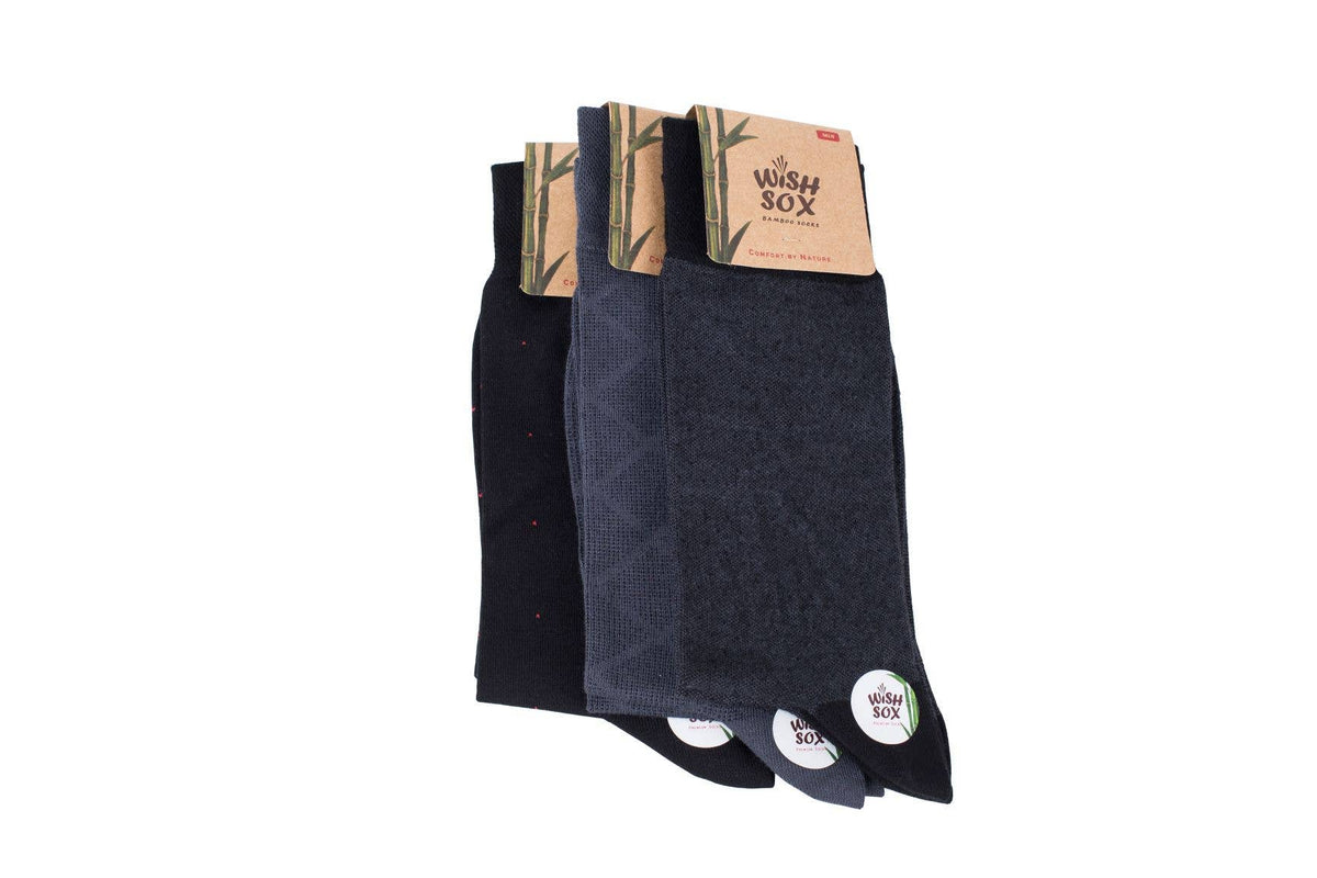 Premium Bamboo Crew Socks for Men – 3 Pair Set (Noble)