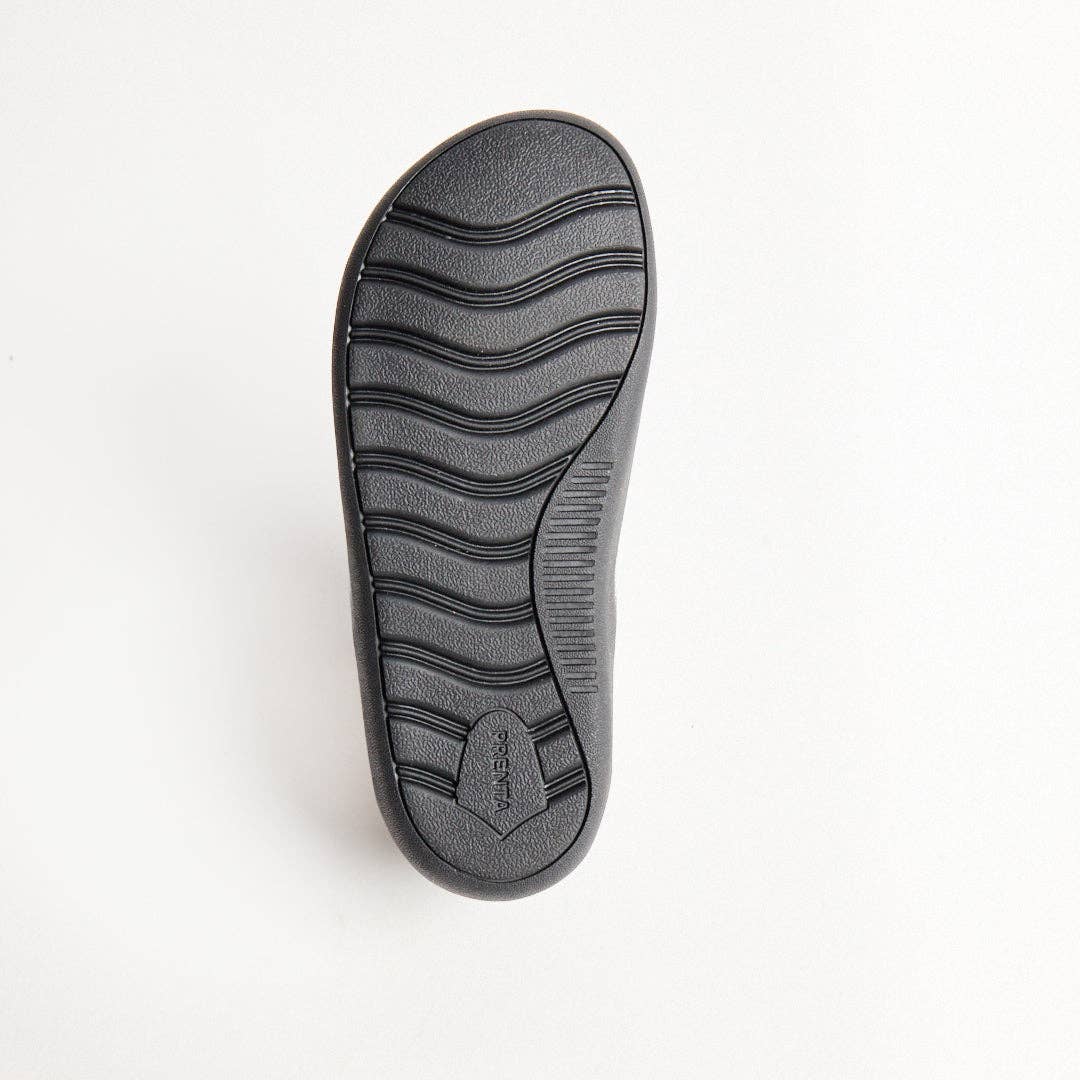 Dusk Bloom Black Patent Kids Barefoot School Shoe