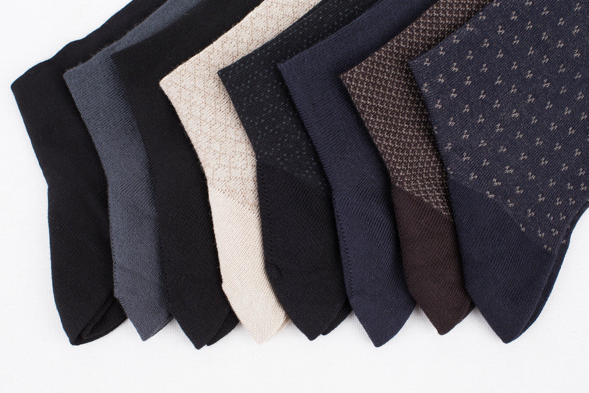 Bamboo Crew Socks Gift Box for Men – 8 Pairs | Classic Dress & Office Socks