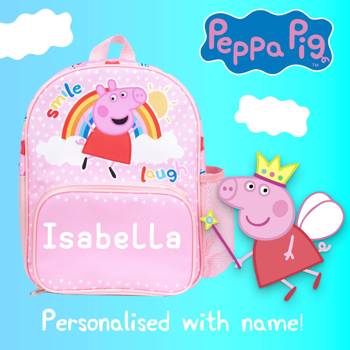 Kids Personalised Backpack - Peppa Pig