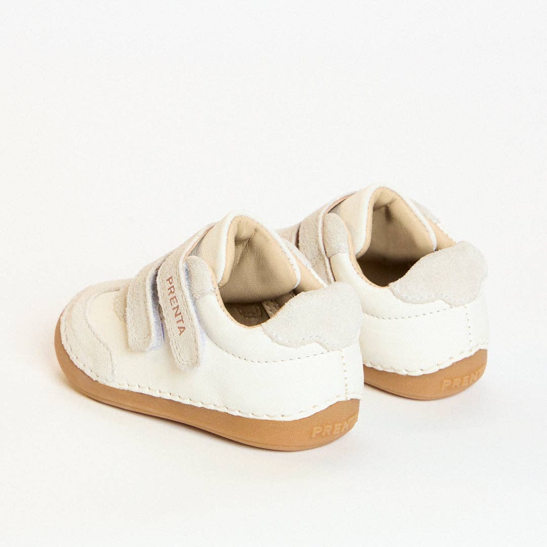 Rocket White Leather First Walker Trainer