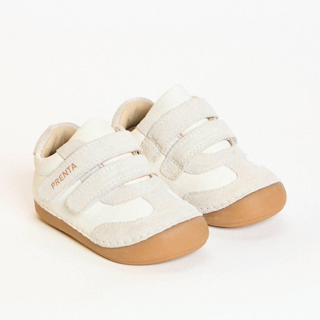 Rocket White Leather First Walker Trainer