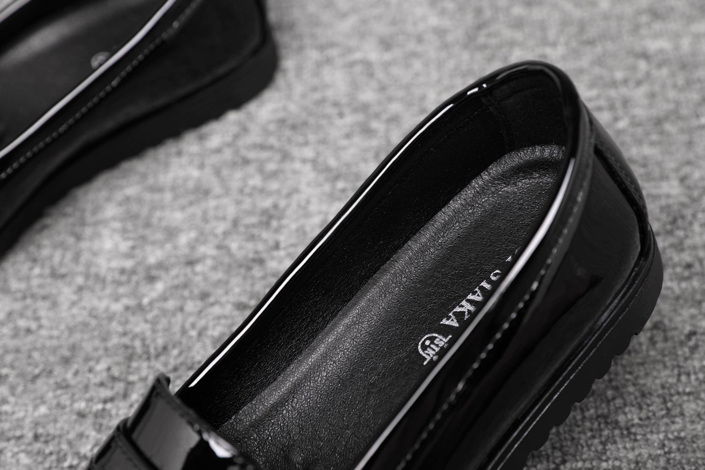 Women Black loafer (Patent)