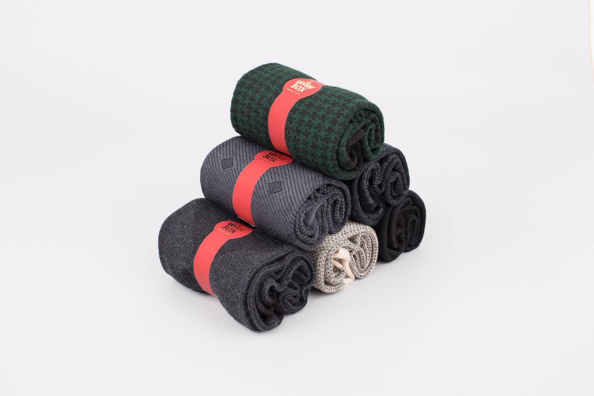Natural Premium Bamboo Crew Socks Gift Box for Men – 6 Pairs
