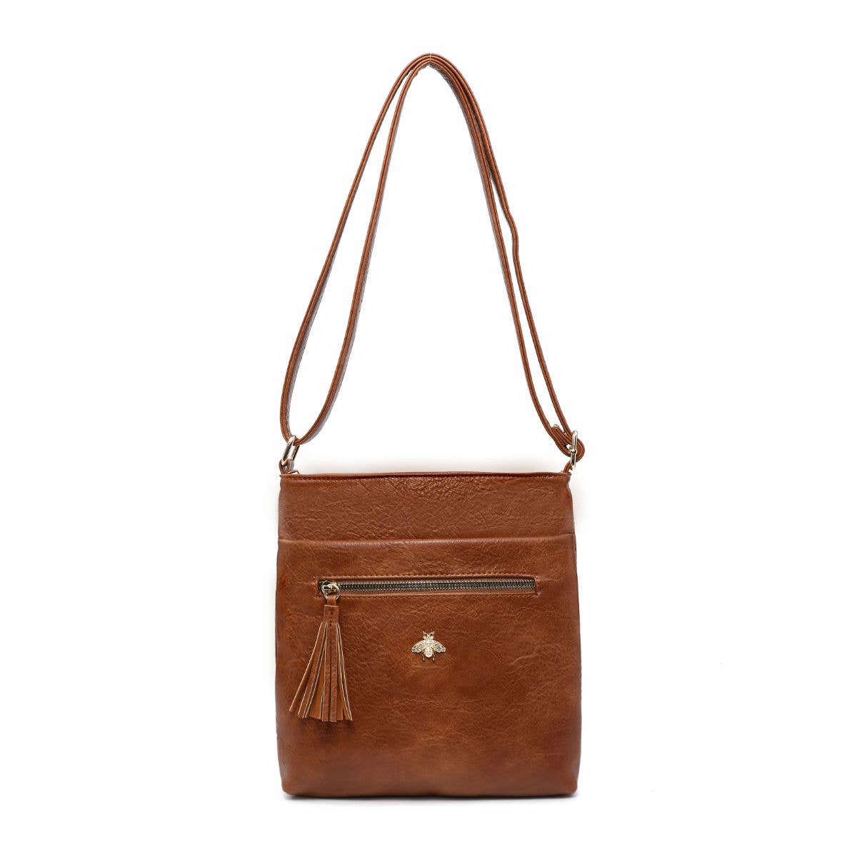 B23013 Cross Body Handbag with zip top sections