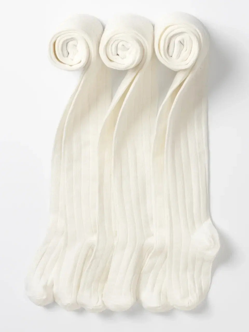 Ivory Kids School Tights - Ribbed