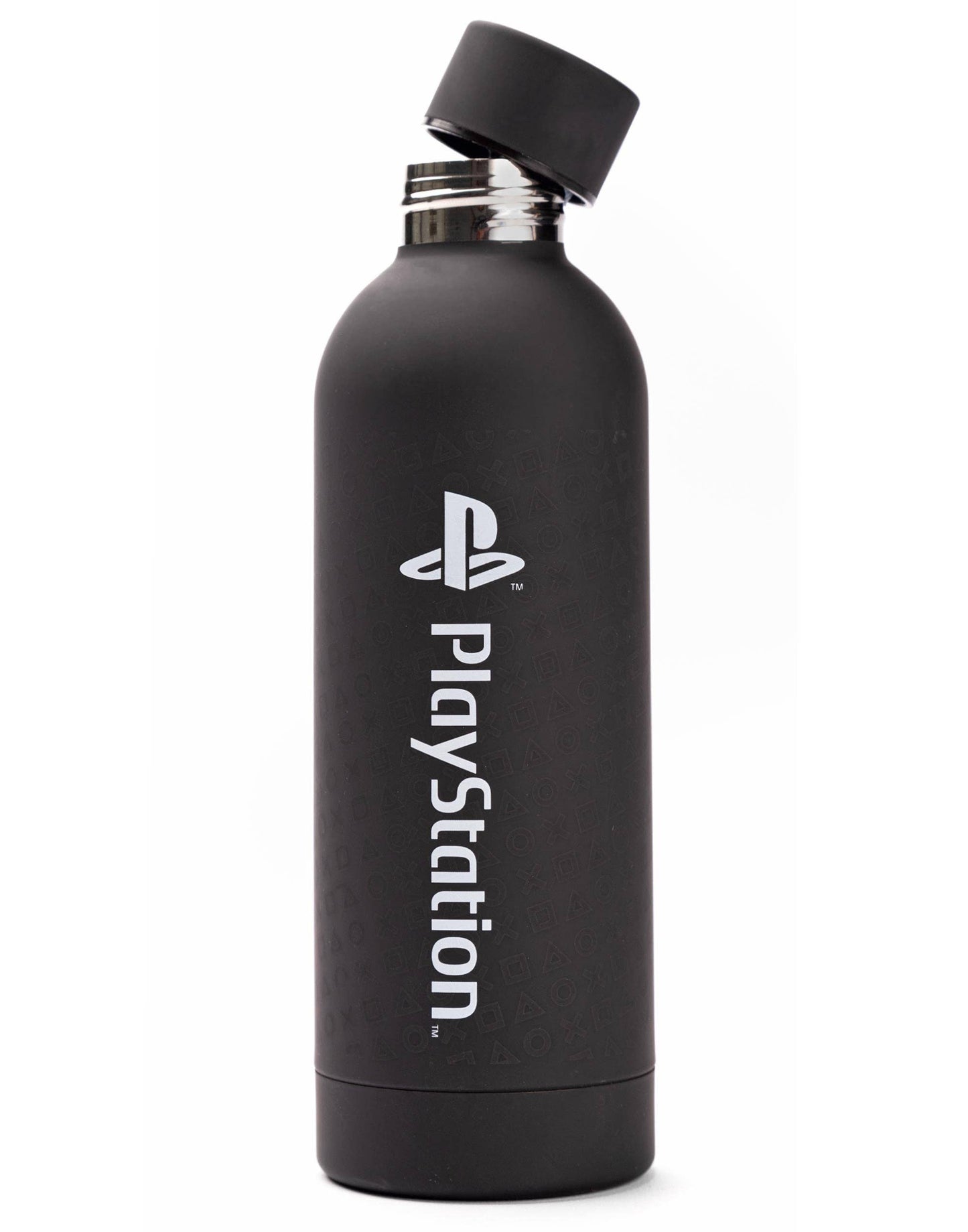 PlayStation Mens Black Basic Logo Print Stainless Steel Bottle (One Size)