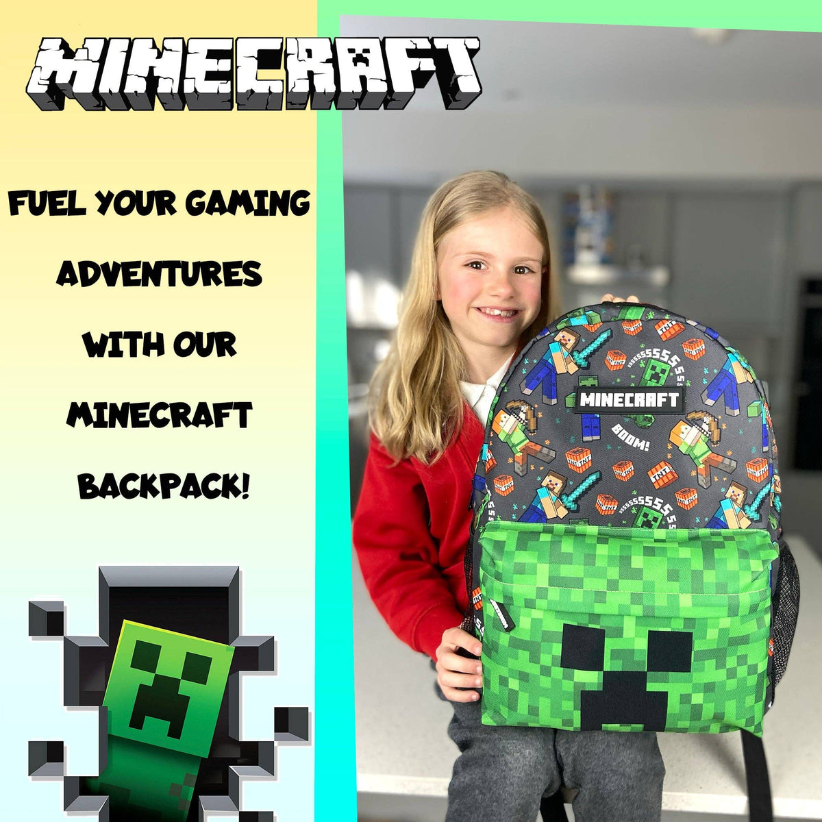Large School Kids Backpack - Minecraft | Fringoo