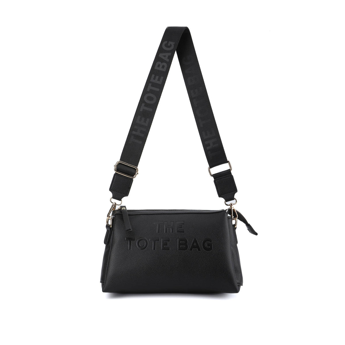 Canvas TOTE Strap Zip Top 3 Compartments Crossbody