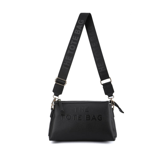 Canvas TOTE Strap Zip Top 3 Compartments Crossbody