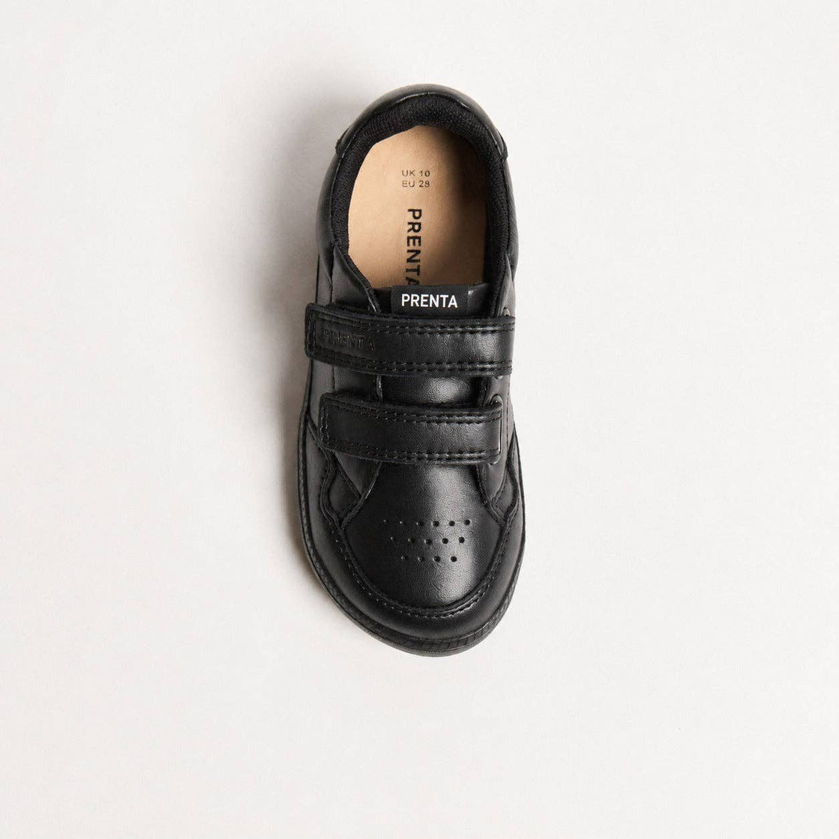 Ember Black Leather Kids Barefoot School Shoe