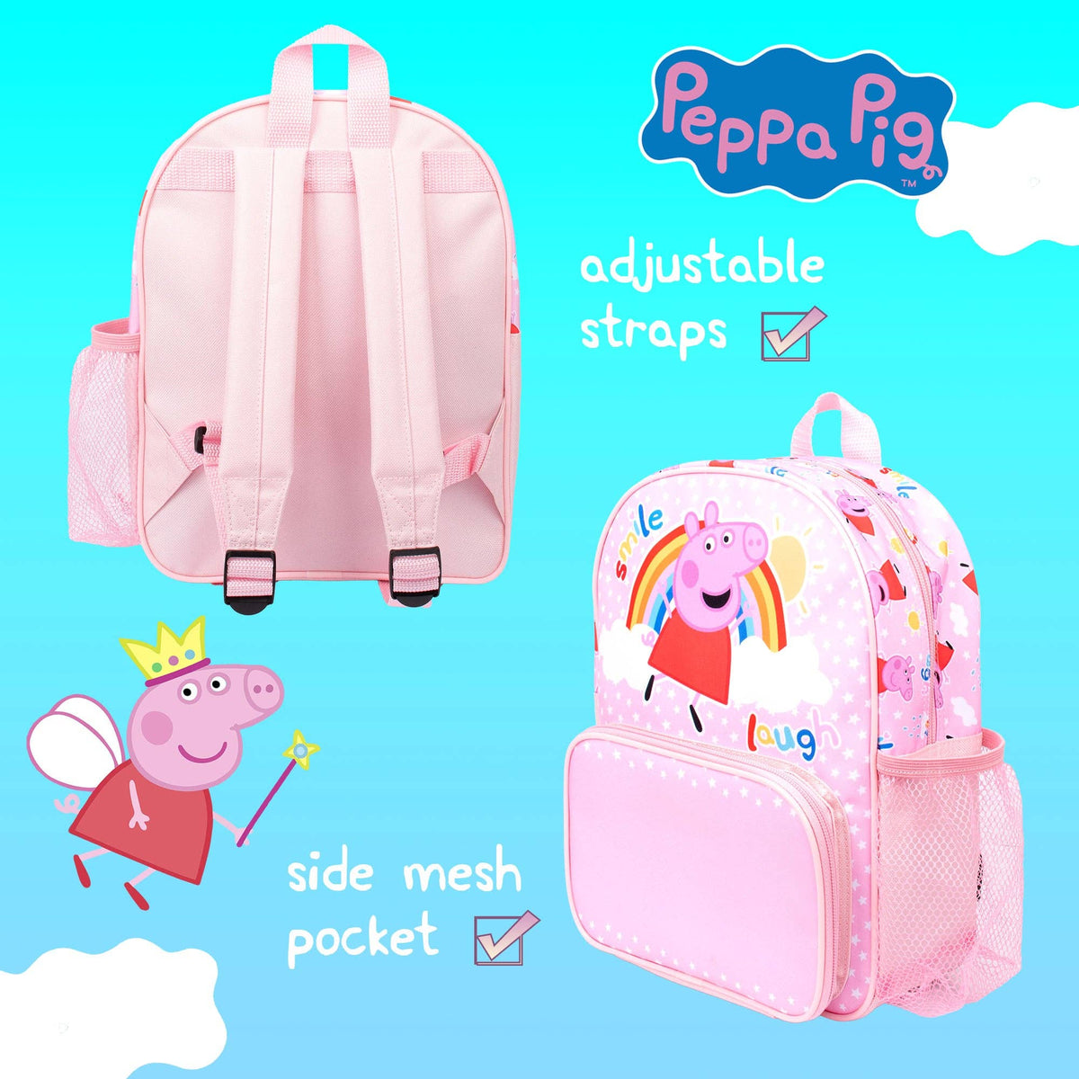 Kids Personalised Backpack - Peppa Pig