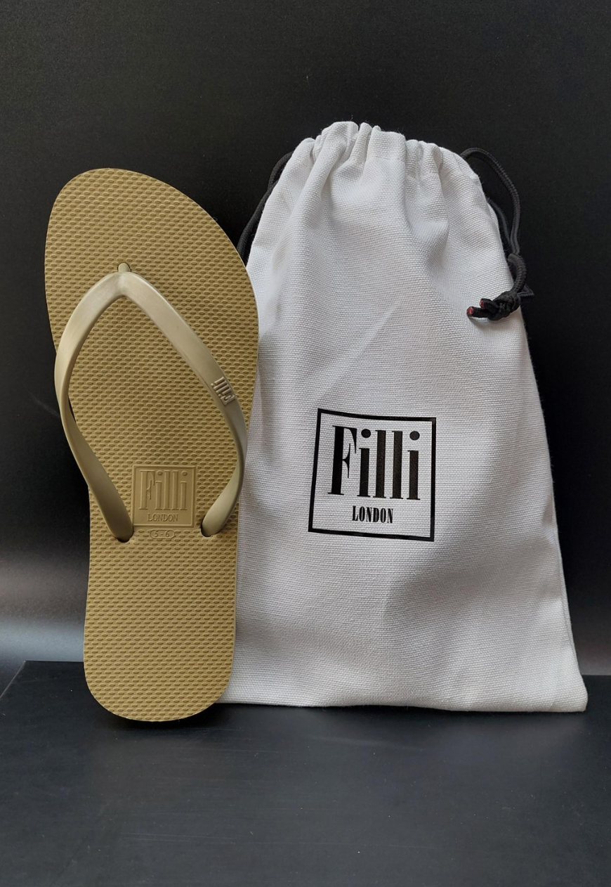 Naked Comfort Flip Flops - Gold