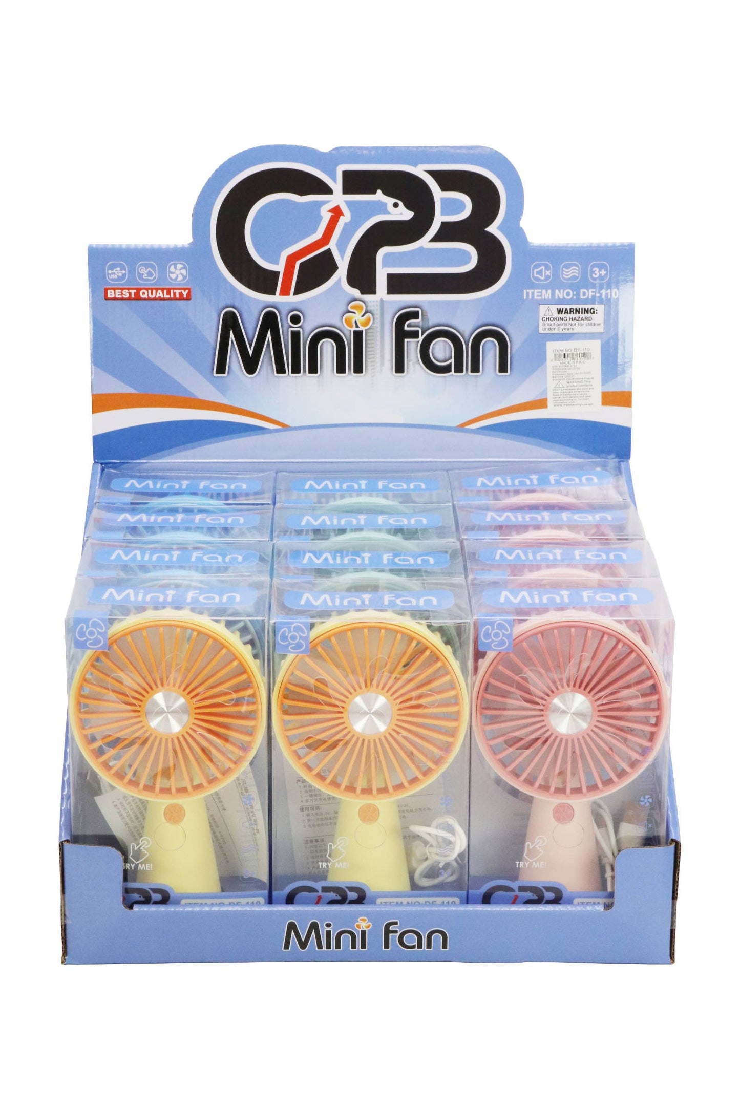 Pastel Matte Led Light-up Handheld Electric Fan