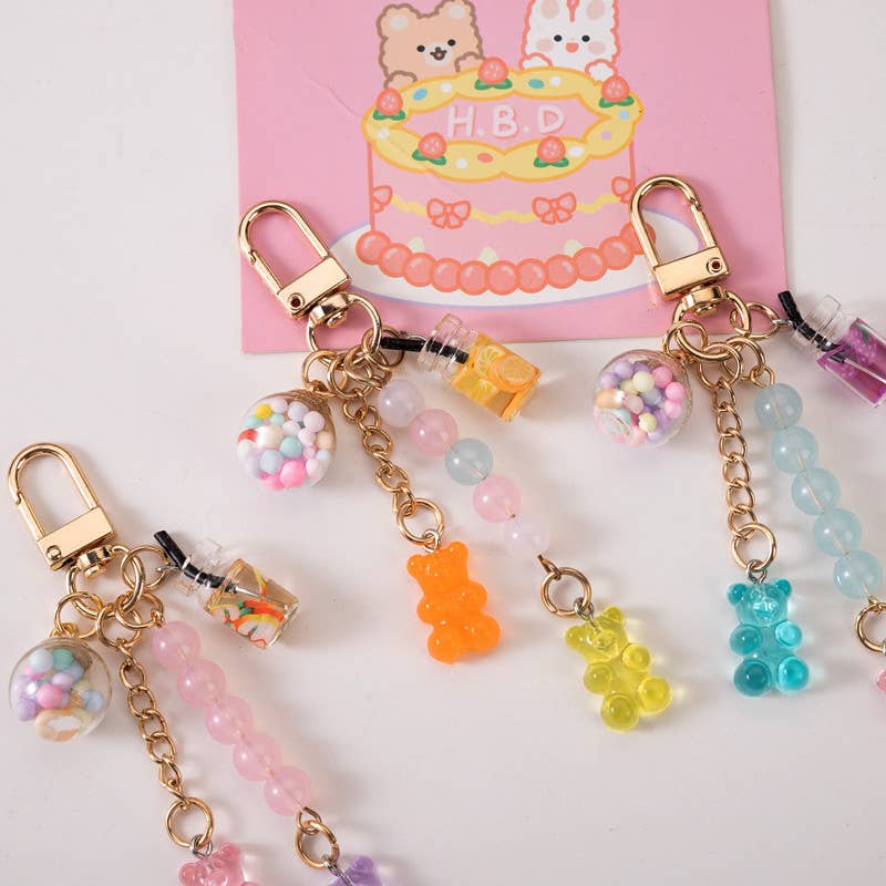 Cute Bear Chain Bag Charm Keychain