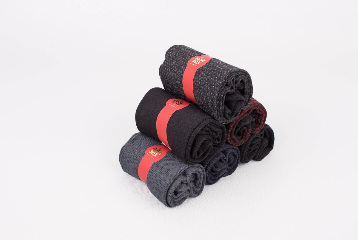 Joyful Premium Bamboo Crew Socks Gift Box for Men – 6 Pairs