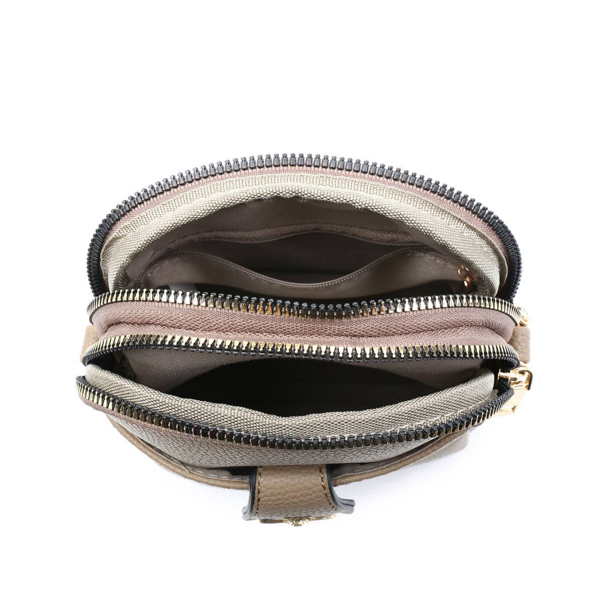 B23001 Bee Cross Body Handbag with double zip top sections