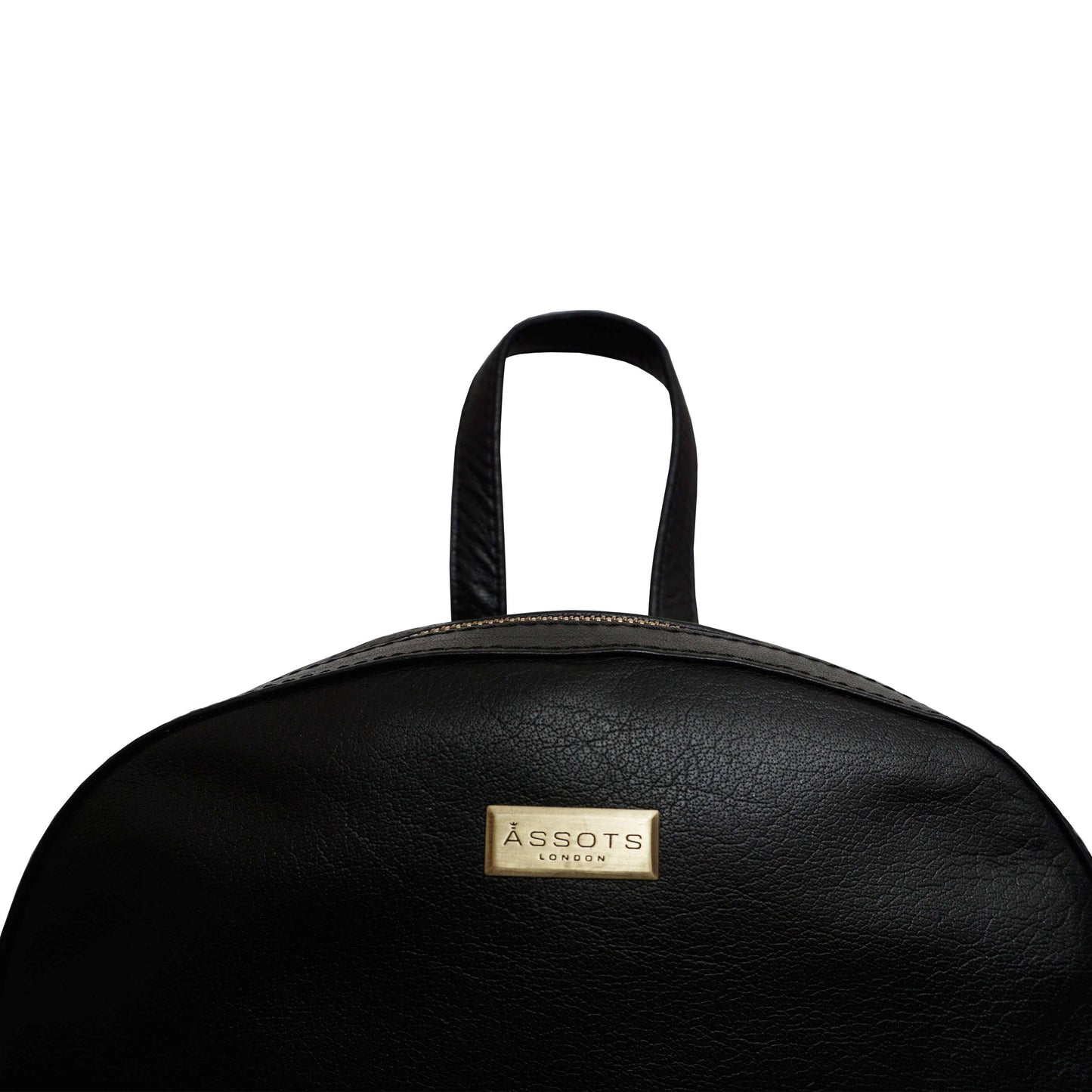 'EDEN' Black Nappa Small Leather Zip Top Backpack