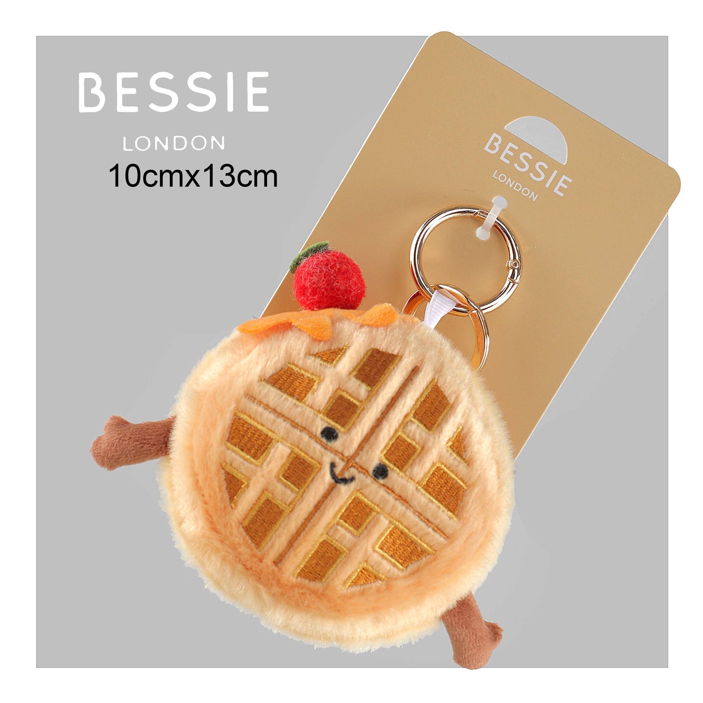WAFFLE BAG CHARM KEYCHAIN