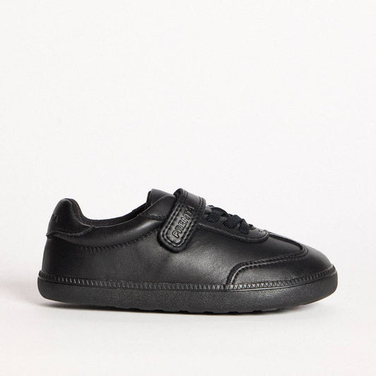Kai Black Leather Pre-School Barefoot School Shoe