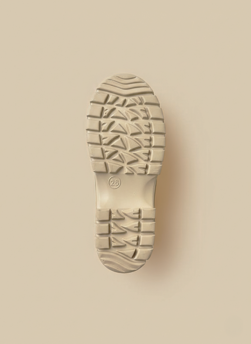 Stone Chunky Sole Kids Shortie Welly
