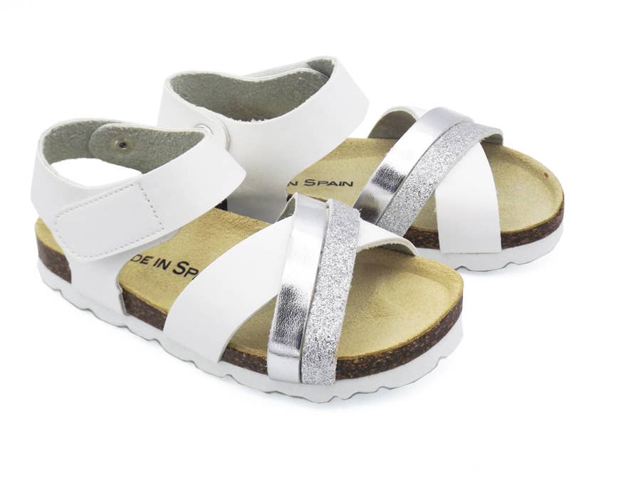 Bio Silver sandals for girls