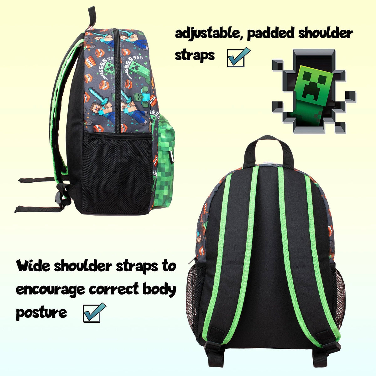 Large School Kids Backpack - Minecraft | Fringoo