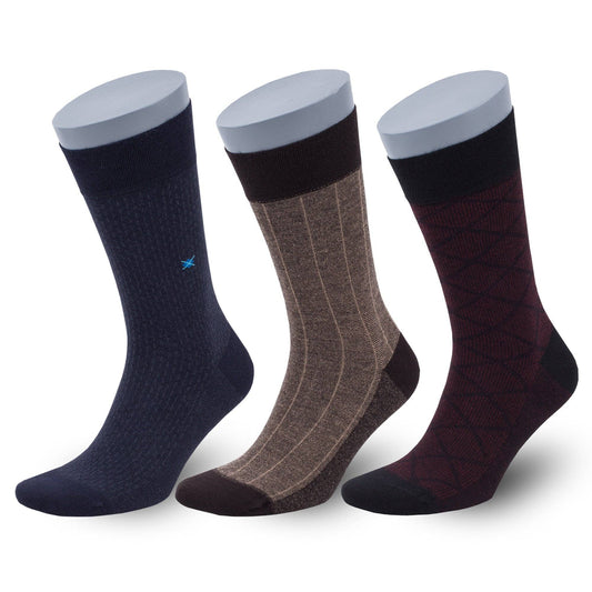 Premium Bamboo Crew Socks for Men – 3 Pair Set (Belle)