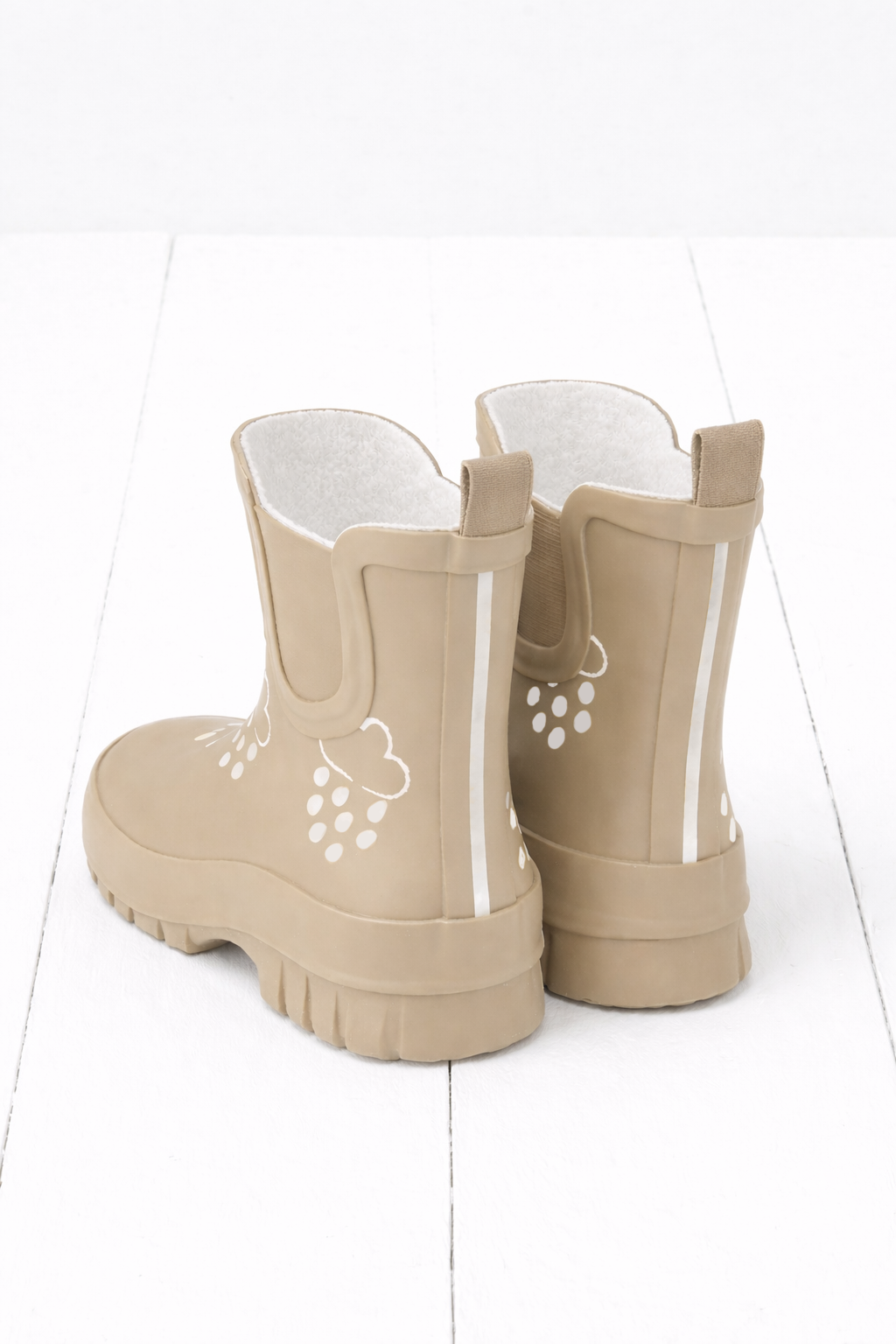 Stone Chunky Sole Kids Shortie Welly
