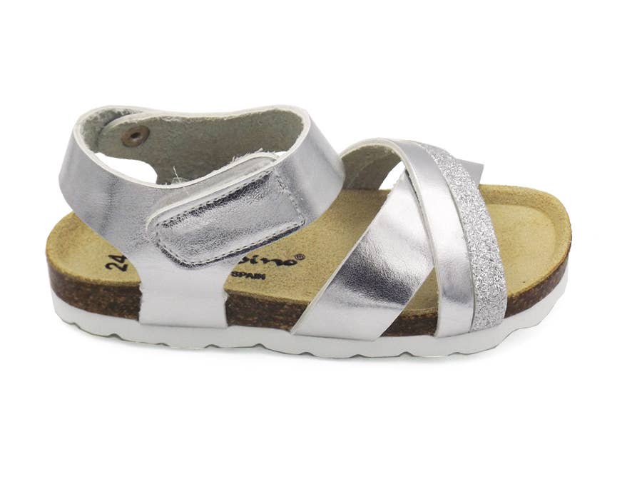 Bio Silver sandals for girls