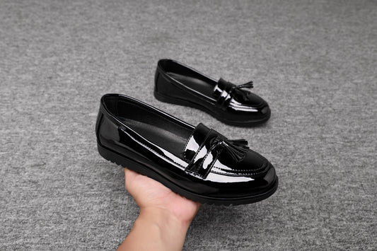 Women Black loafer (Patent)