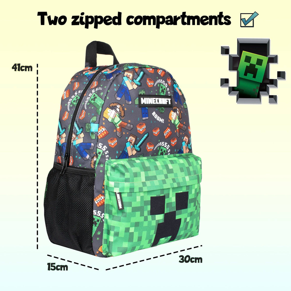 Large School Kids Backpack - Minecraft | Fringoo