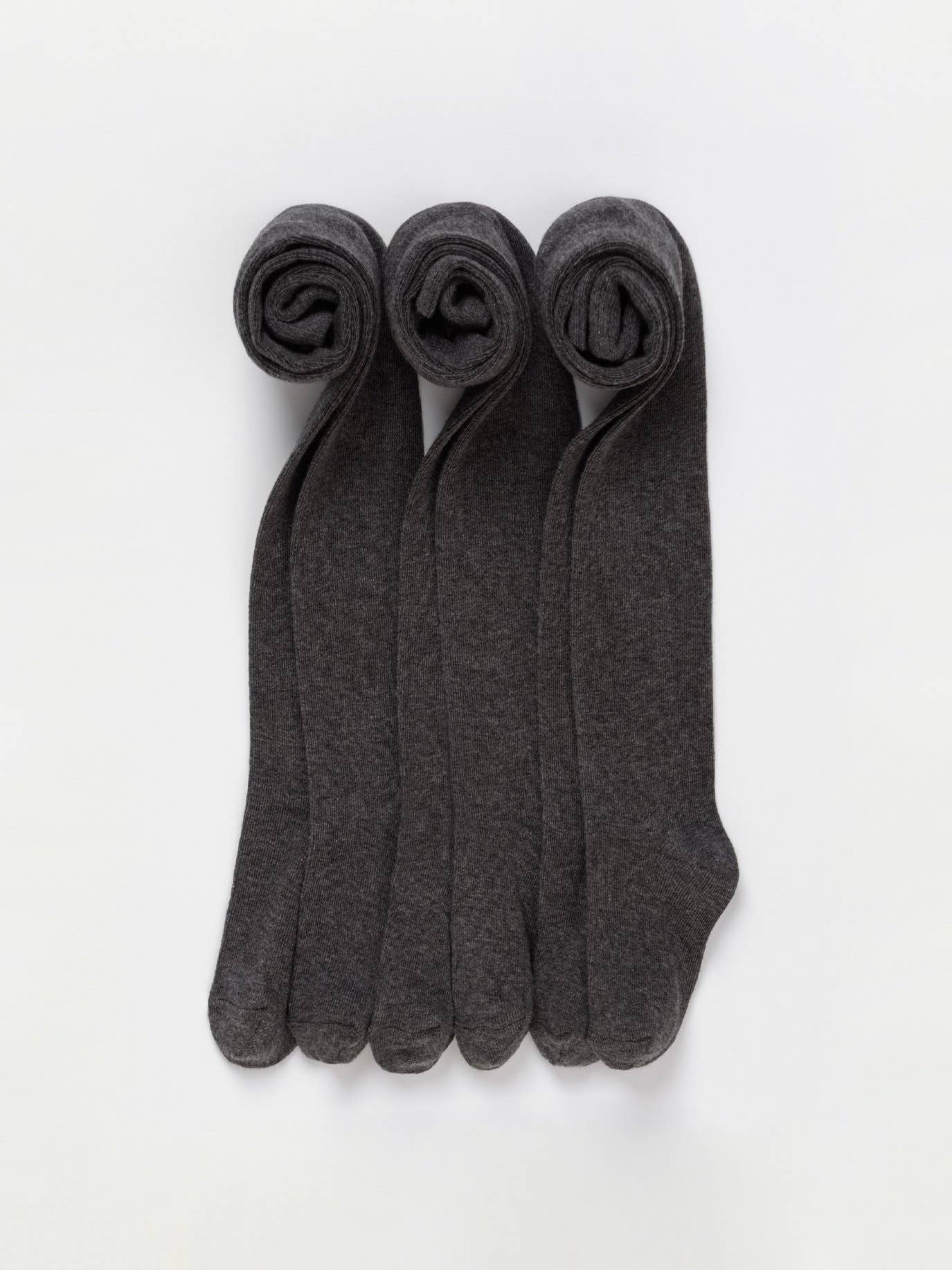 Dark Grey Kids School Tights - Plain