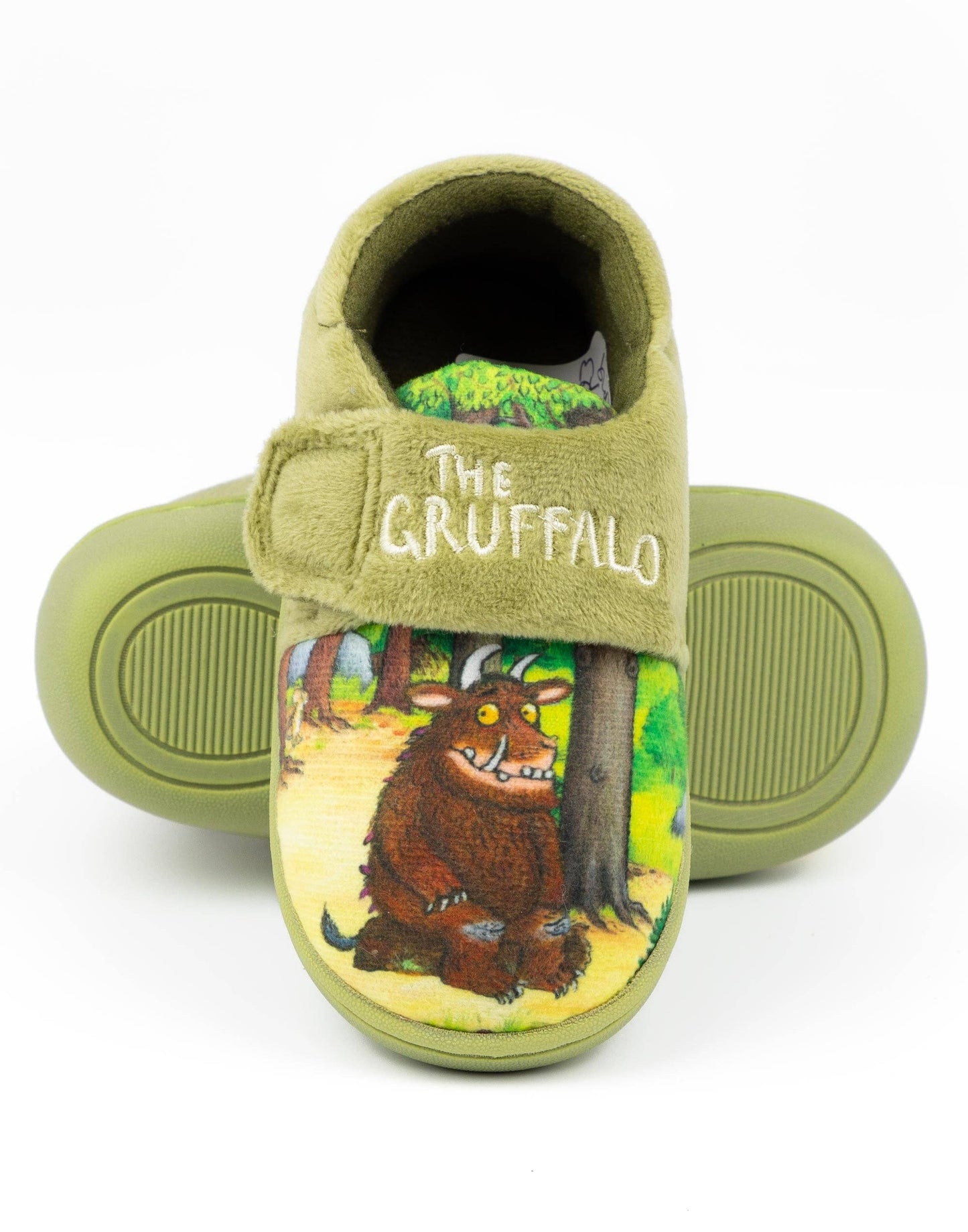 Gruffalo & Friends Unisex Kids Green Sat In The Woods Velcro Loafer Slippers