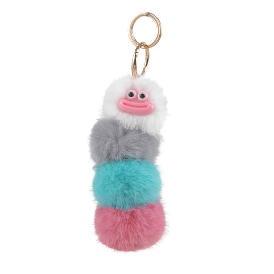 RAINBOW CATERPILLAR KEYCHAINS CHARM