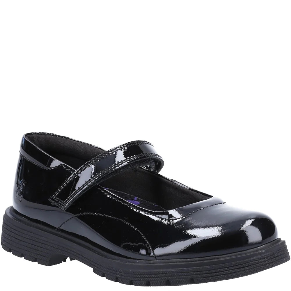 Hush Puppies Tally Patent Shoe JNR Black