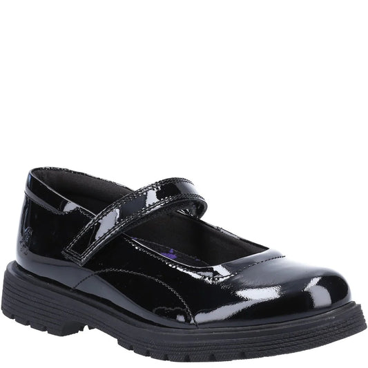 Hush Puppies Tally Patent Shoe JNR Black