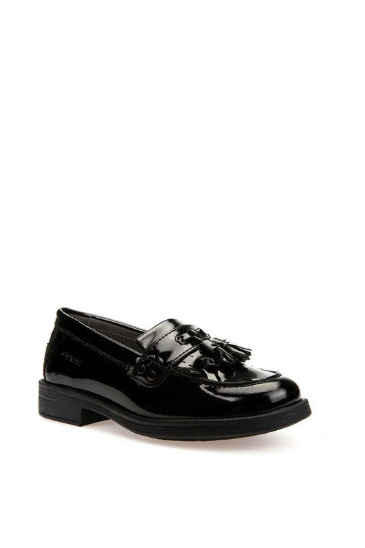 GEOX J Agata A Slip On Shoe Patent leather black shoe